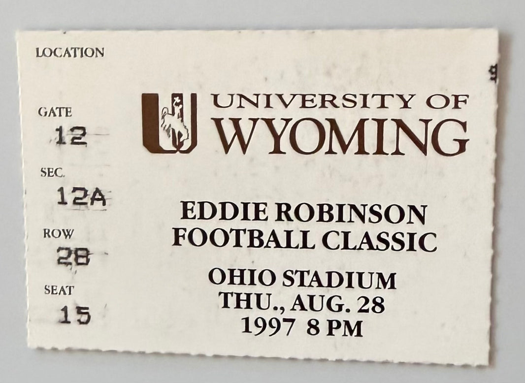 August 28, 1997, University of Wyoming at Ohio Stadium