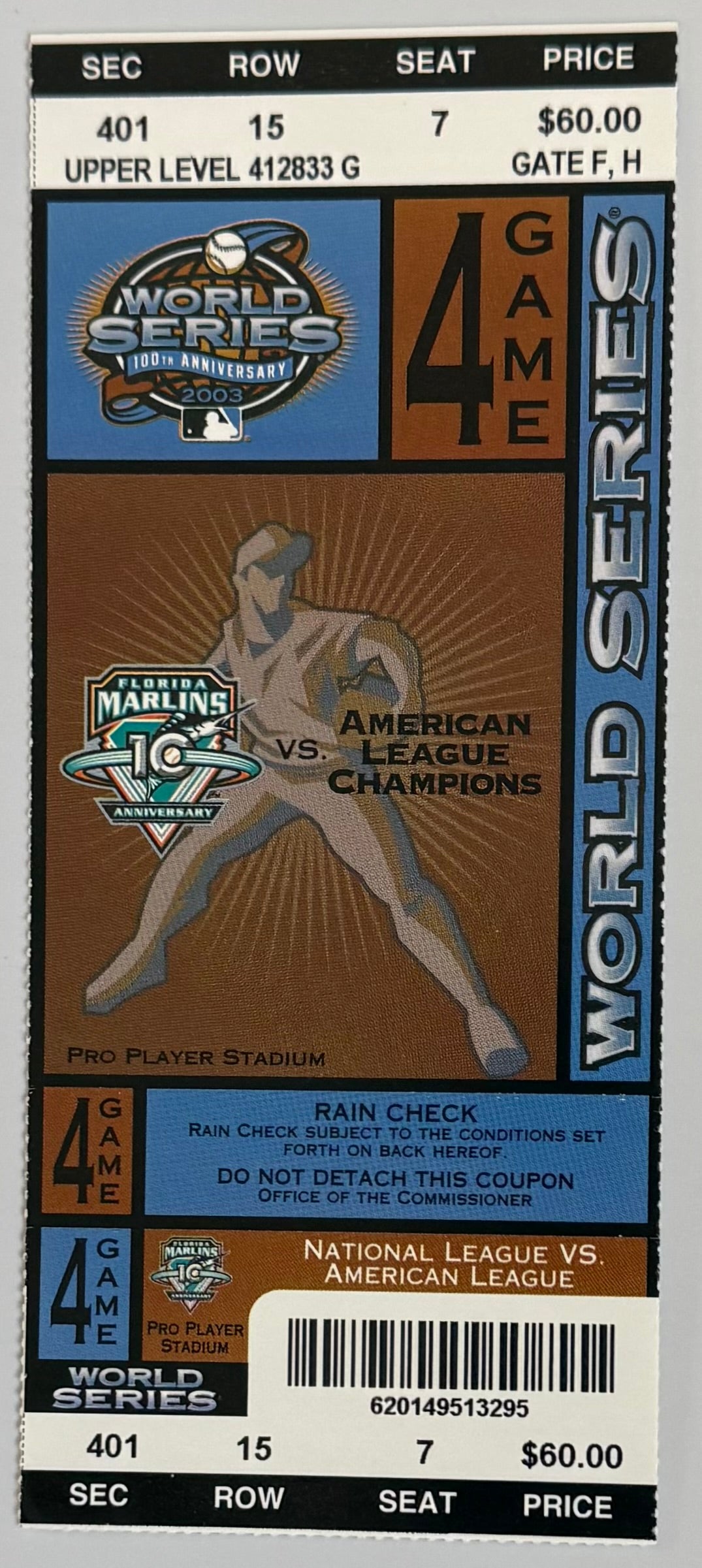 2003 World Series, Game Four, Miami Marlins versus NY Yankees