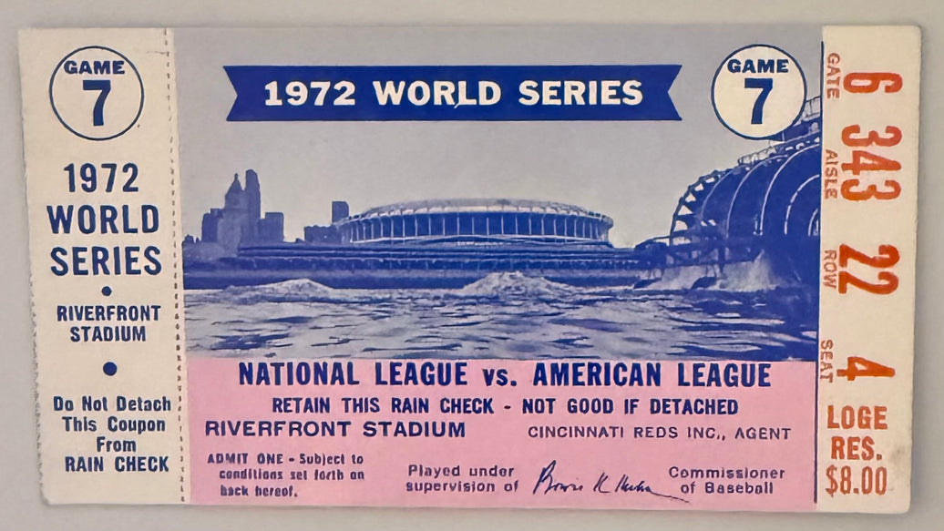 1972 World Series Game Seven, Cincinnati Reds versus Oakland