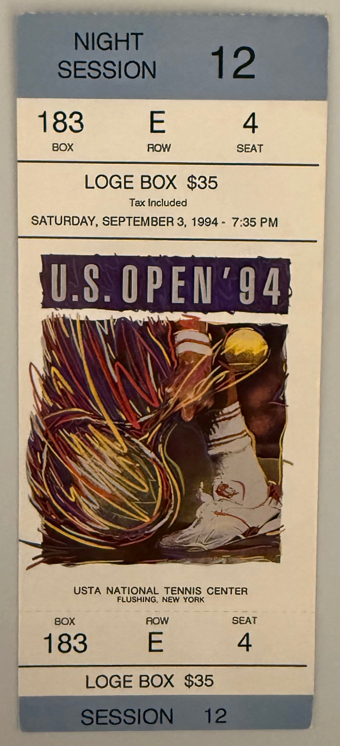 September 3, 1994, U.S. Open Tennis, Sampras versus Yzaga