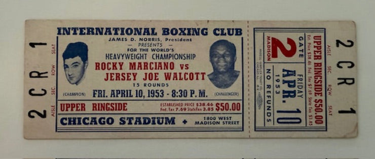 Rocky Marciano vs Jersey Joe Walcott for Heavyweight Championship, International Boxing Club, April 10, 1953 (PP)