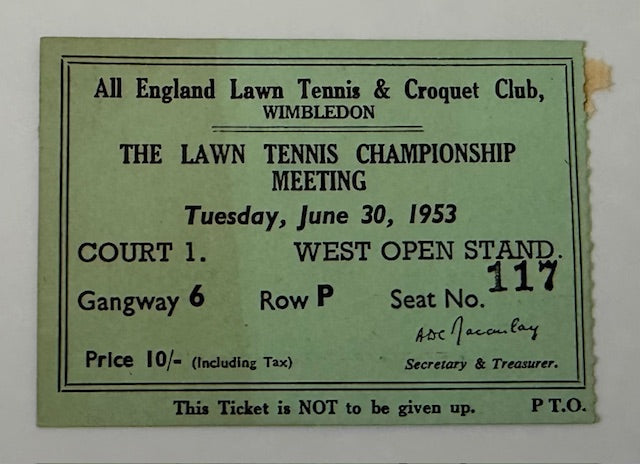 1953 Lawn Tennis Championship at Wimbledon, 6/30/1953