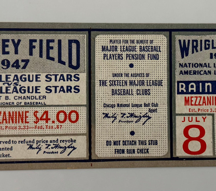 1947 All Star Game at Wrigley Field, July 8, 1947, American League Wins 2-1