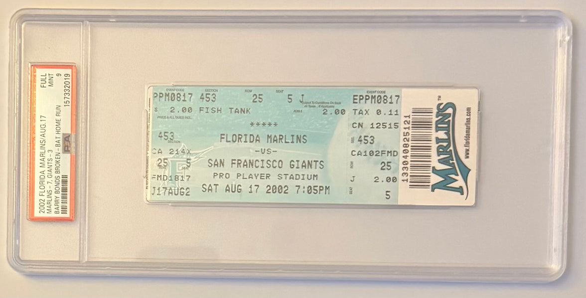 August 17, 2002, Barry Bonds Broken Bat Home Run