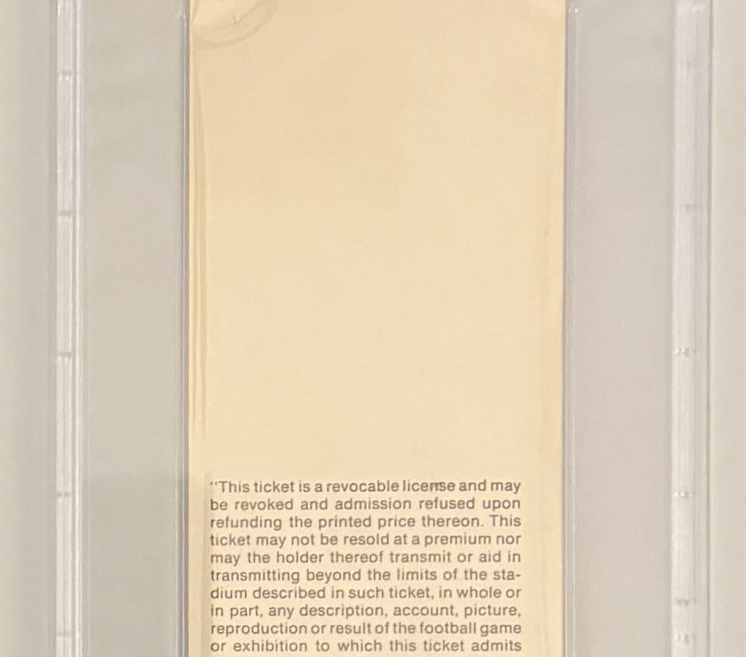 1974 Super Bowl VIII Full Ticket Graded Excellent 5, Dolphins 24 Vikings 7, Larry Czonka MVP