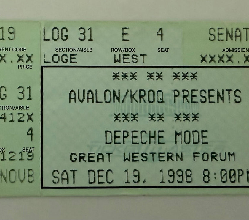 1998 Depeche Mode at the Great Western Forum, December 19, 1988