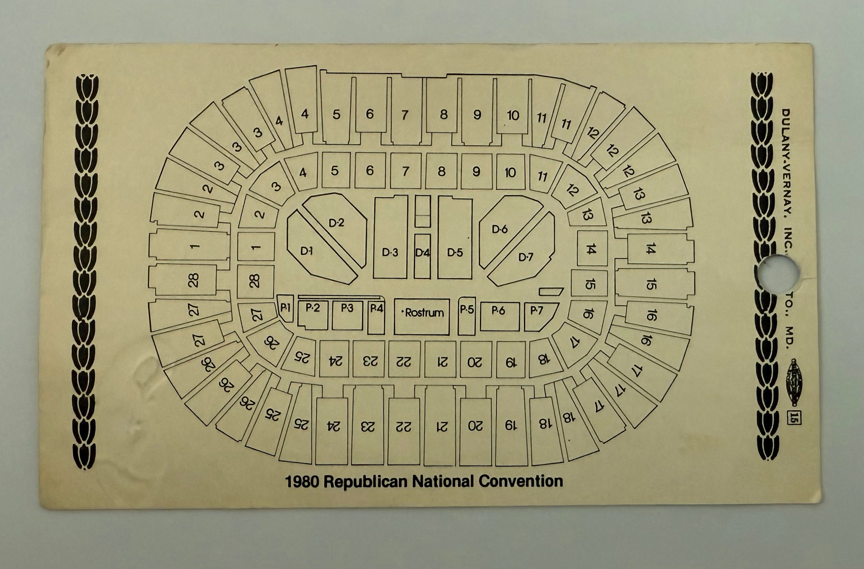 1980 Photographer Badge to the July 16 Fourth Session of the Republican National Convention