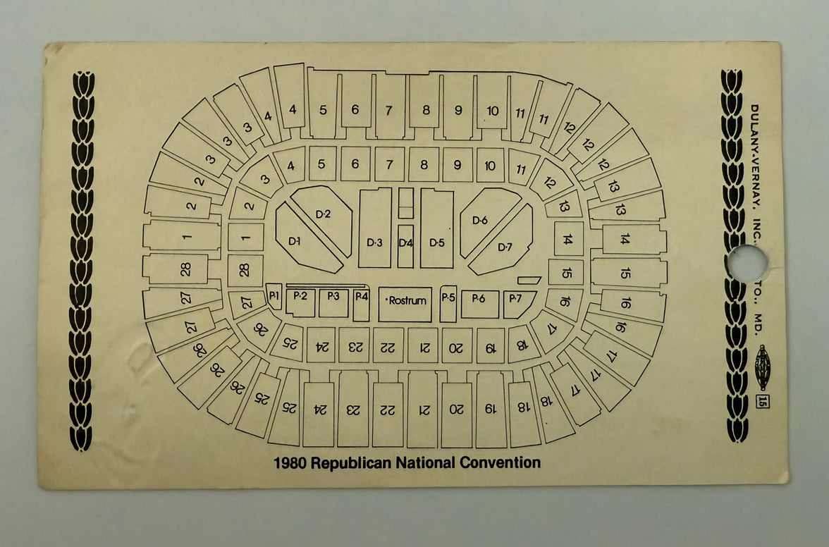 1980 Photographer Badge to the July 16 Fourth Session of the Republican National Convention