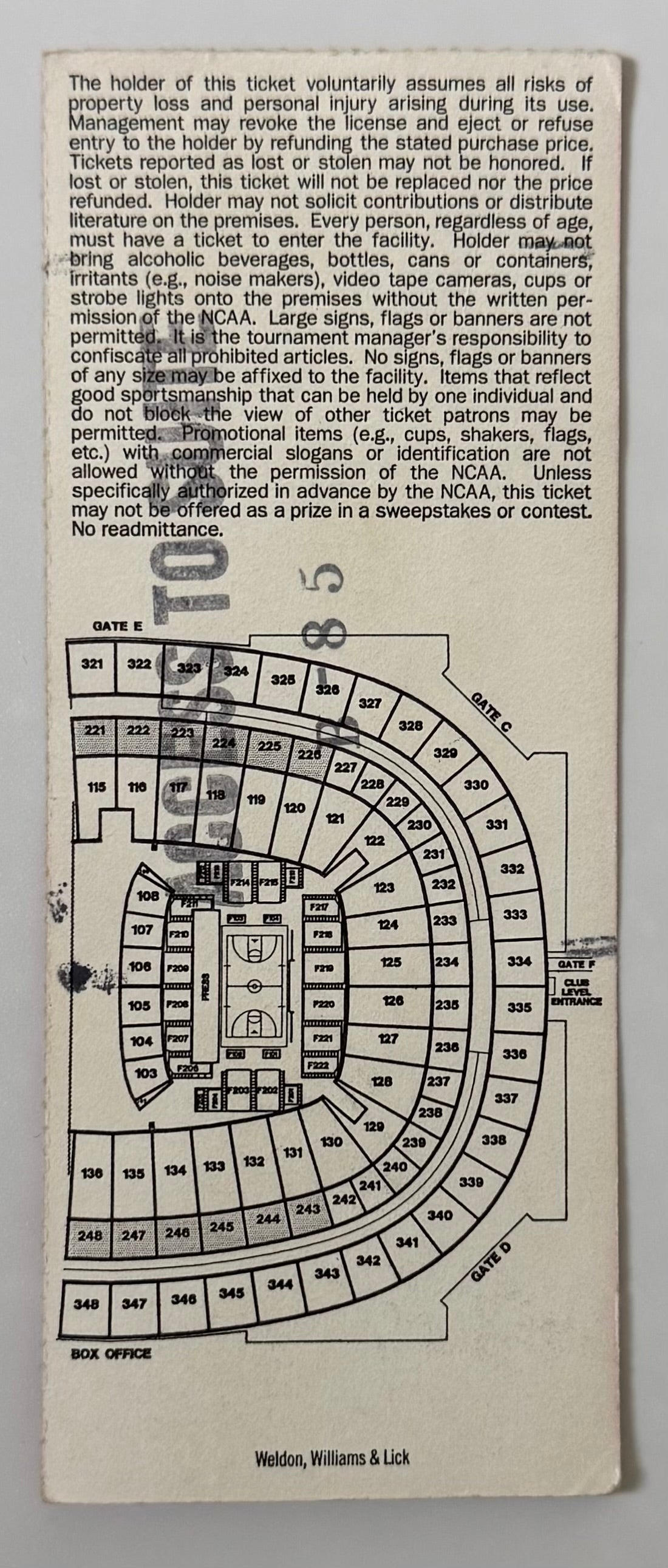 1996 NCAA Championship Tournament, 1996 East Regional, Session 1, March 21, 1996