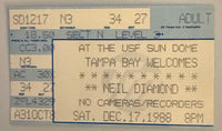 December 17, 1988, Neil Diamond, Tampa Bay, Florida
