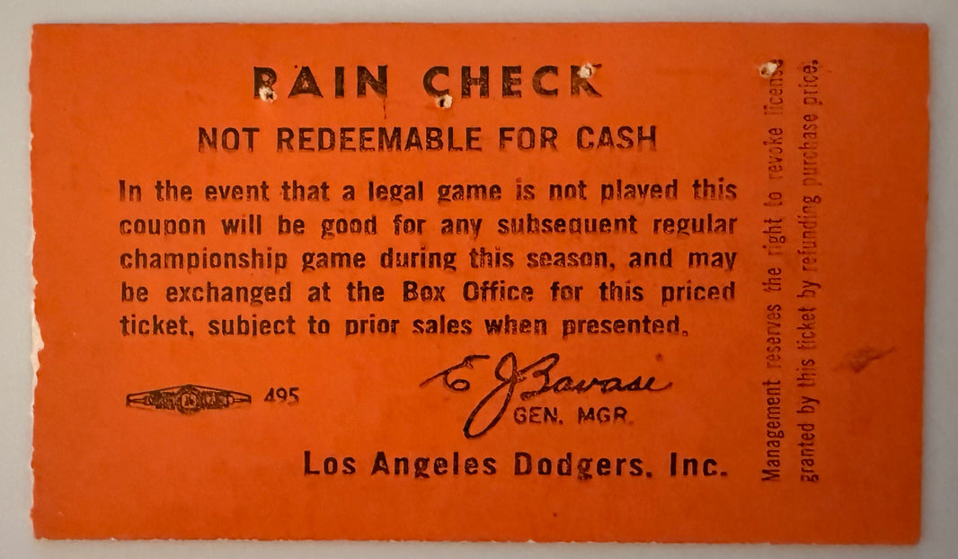 May 5, 1968, Reds versus Dodgers, Bench Home Run/Rose Two Hits