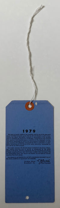 1979 LA Angels, 1979 American League Championship Series Messenger Pass