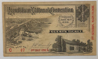 June 16, 1896, Republican National Convention, Guest Ticket