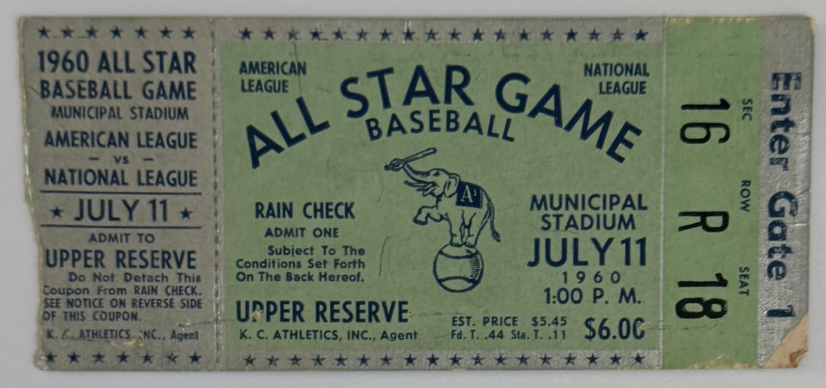 July 11, 1960, MLB All-Star Game