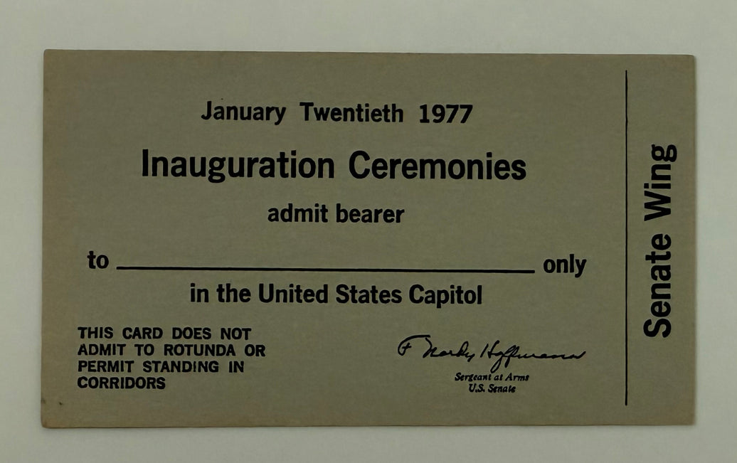 2021 PSA Authenticated Inaugural Ceremony Ticket on the Presidential Platform, Joe Biden, January 20, 2021