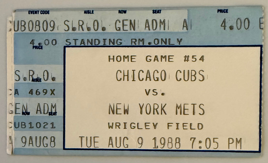 August 9, 1988, First Official Game at Wrigley Under Lights