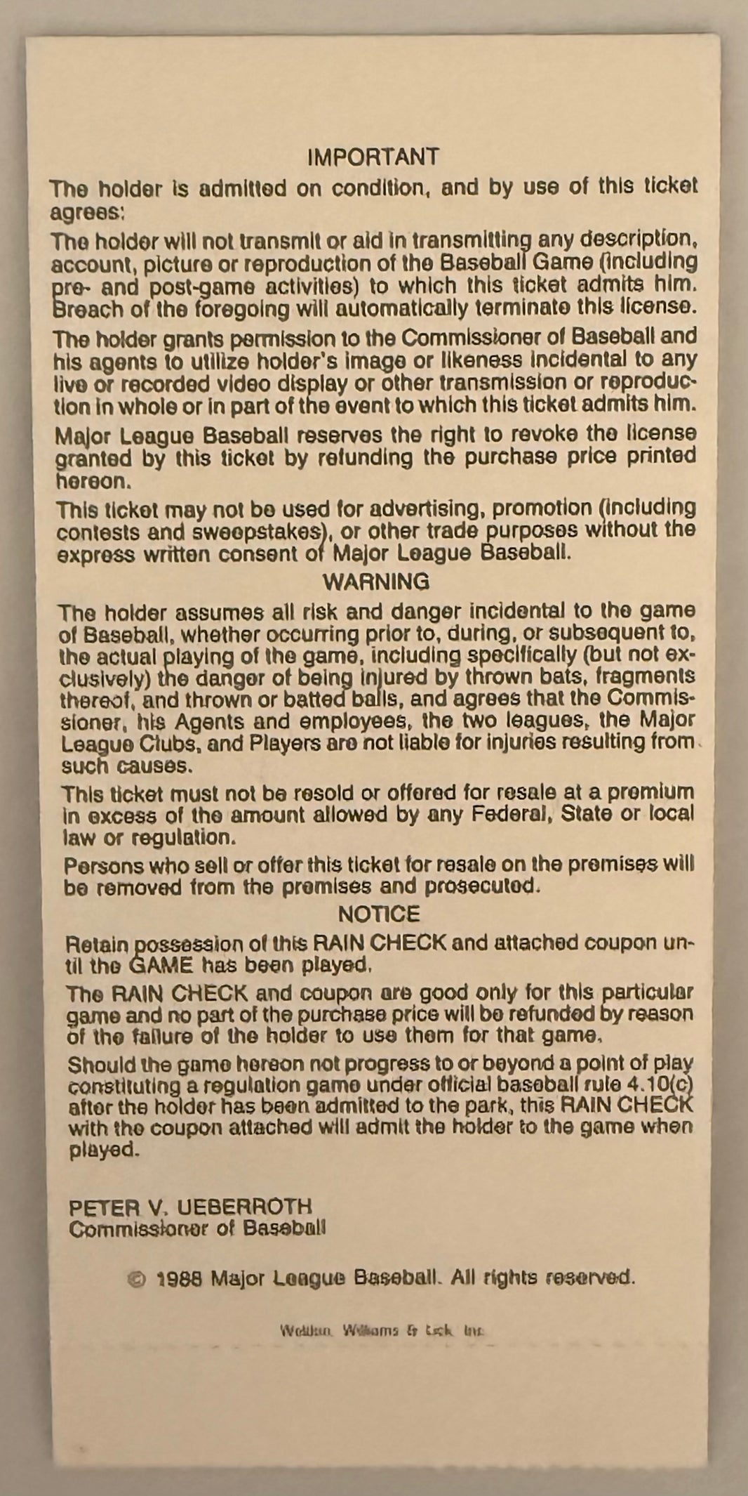July 12, 1988, Riverfront Stadium Cincinnati, MLB All-Star Game