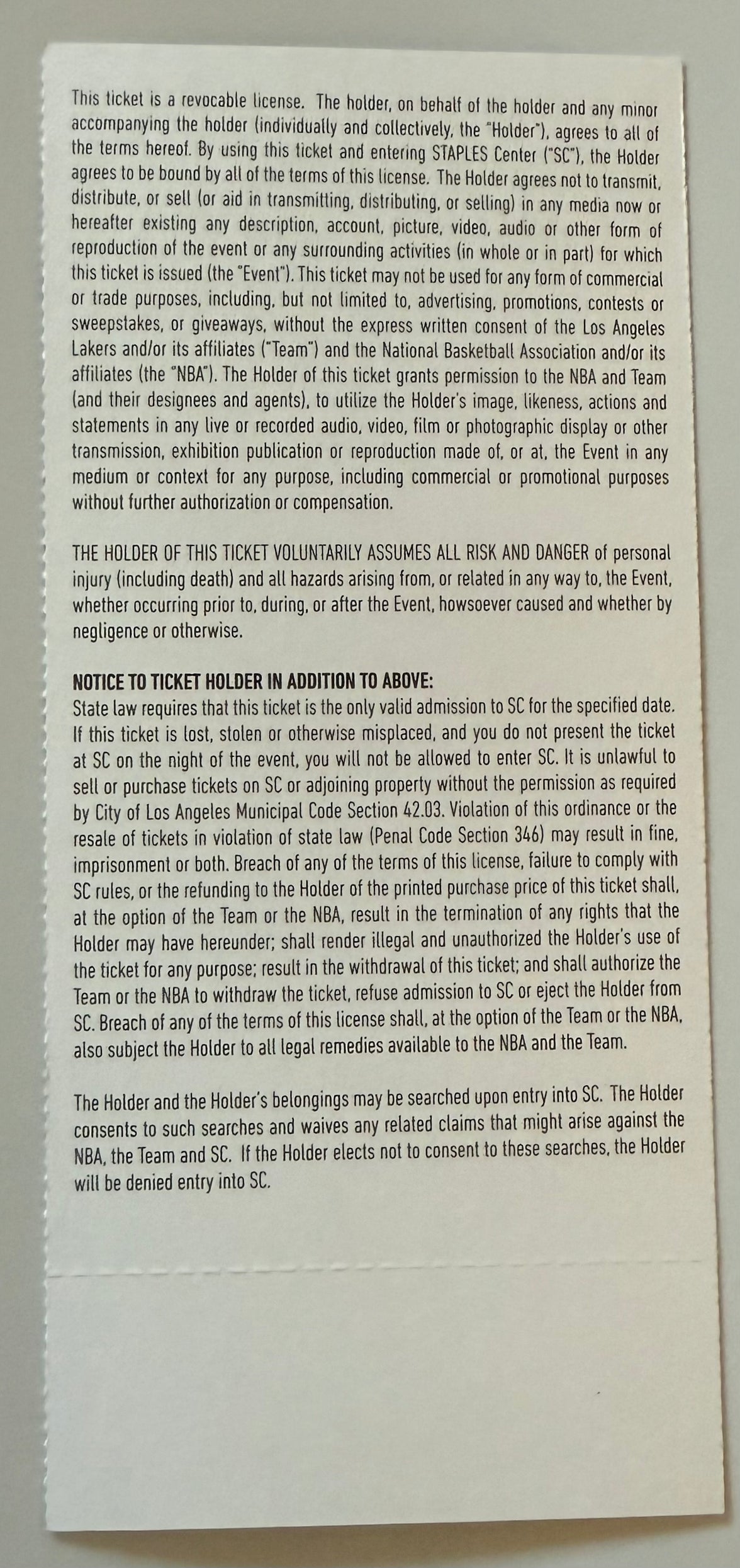 4/13/2016 Kobe Bryant Final Game (With Lanyard)