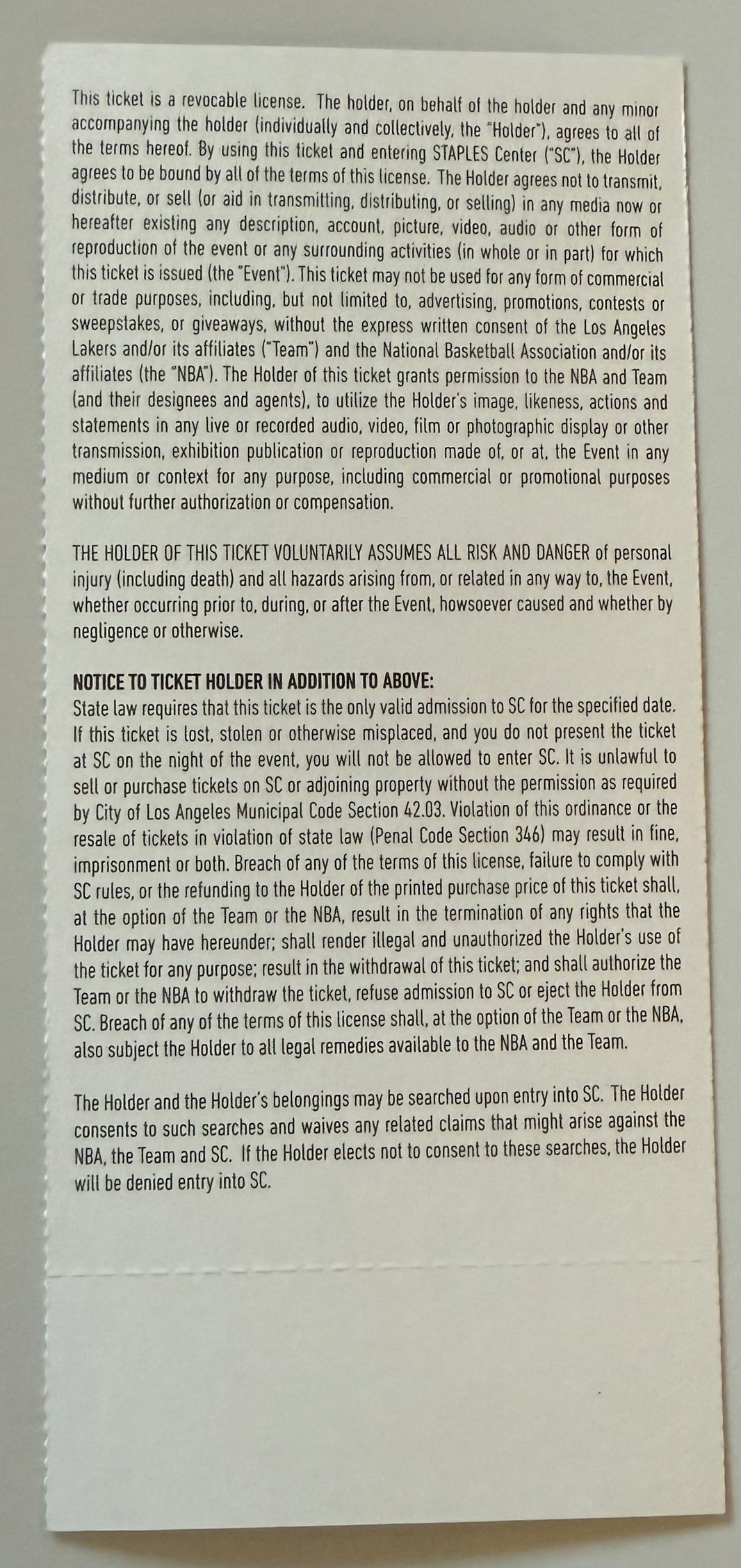 4/13/2016 Kobe Bryant Final Game (With Lanyard)