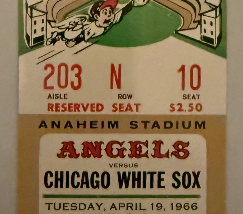1966 First Game at Anaheim Stadium April 19, 1966 Die Cut