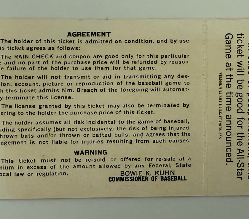 1970 Major League Baseball All Star Game, June 14, 1970 at Riverfront Stadium, Pete Rose Ray Fosse Collision, Signed by Rose