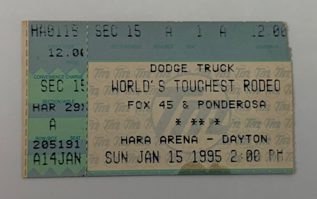 1995 World's Toughest Rodeo at the Harrah Arena in Dayton, January 15, 1995