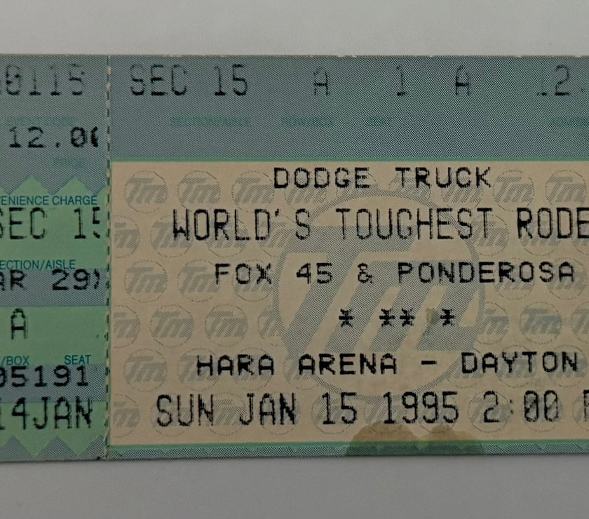 1995 World's Toughest Rodeo at the Harrah Arena in Dayton, January 15, 1995