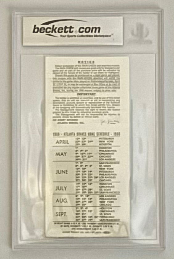 1966 Braves Opening Day vs Pirates - First Braves Game in Atlanta - BGS 5 EX