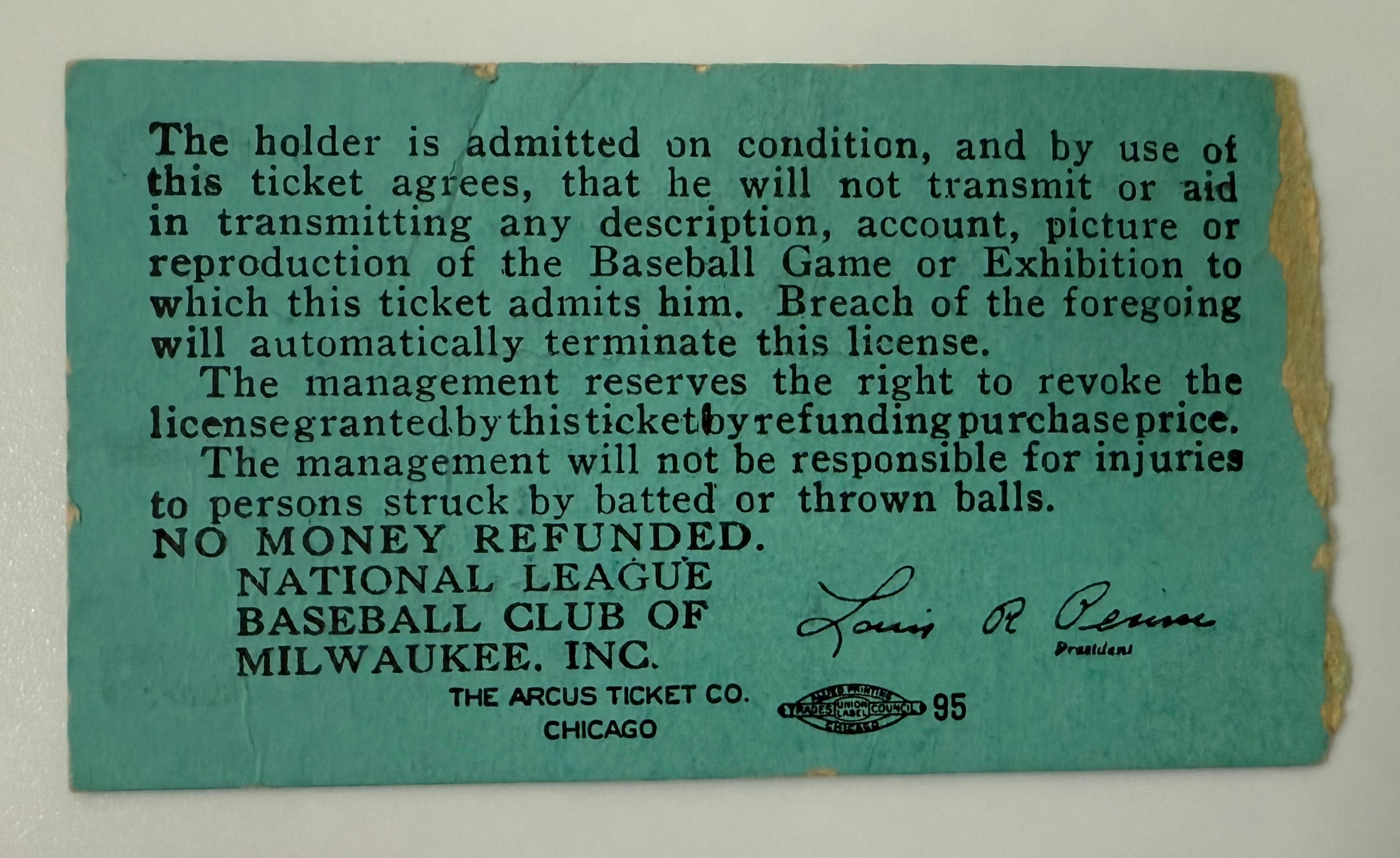 1956 Milwaukee Defeats Brooklyn, 3-1, May 7, 1956, Hank Aaron Hits 43rd Career Home Run, Jackie Robinson Has A Double