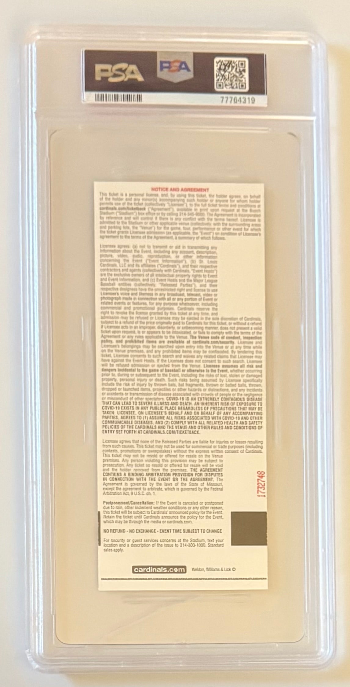 10/8/2022 Final Game Albert Pujols and Yadi Molina, Slab Cracked