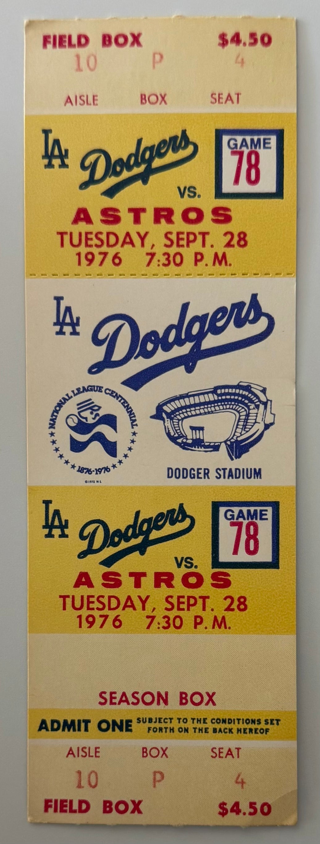 9/28/1976 Walter Alston Final Game Managing LA Dodgers