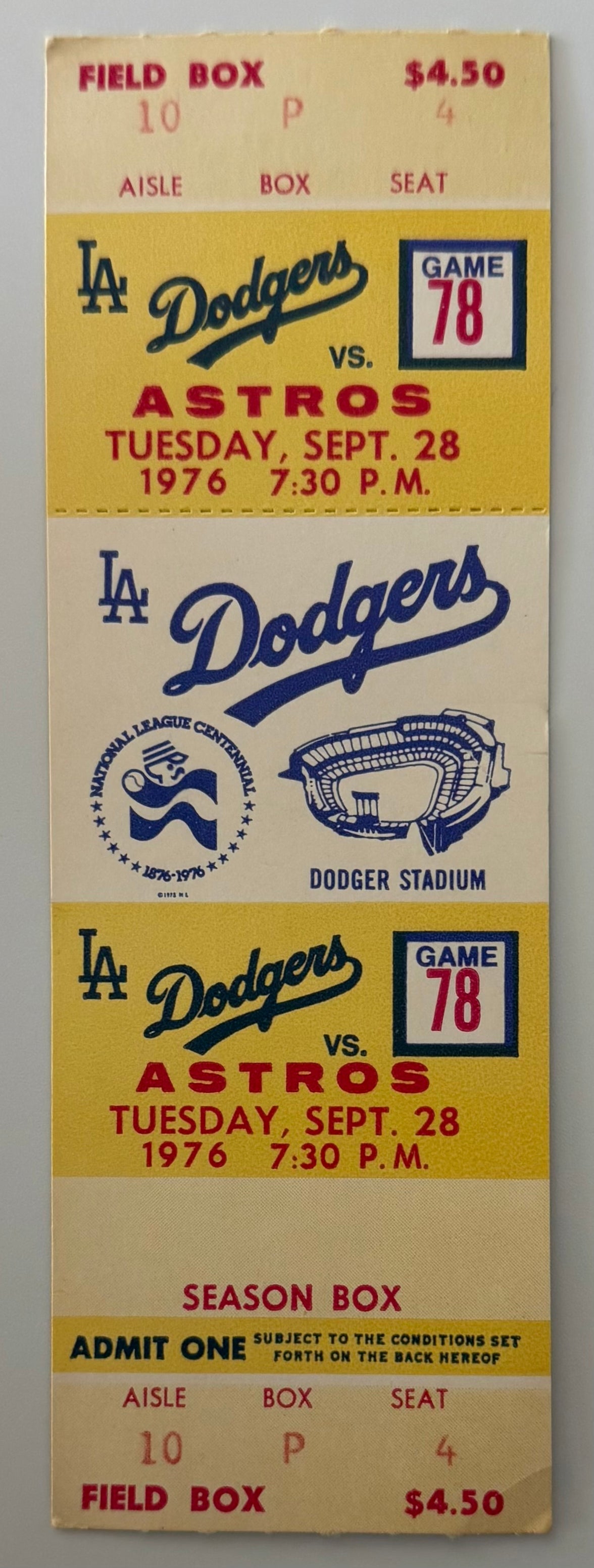 9/28/1976 Walter Alston Final Game Managing LA Dodgers