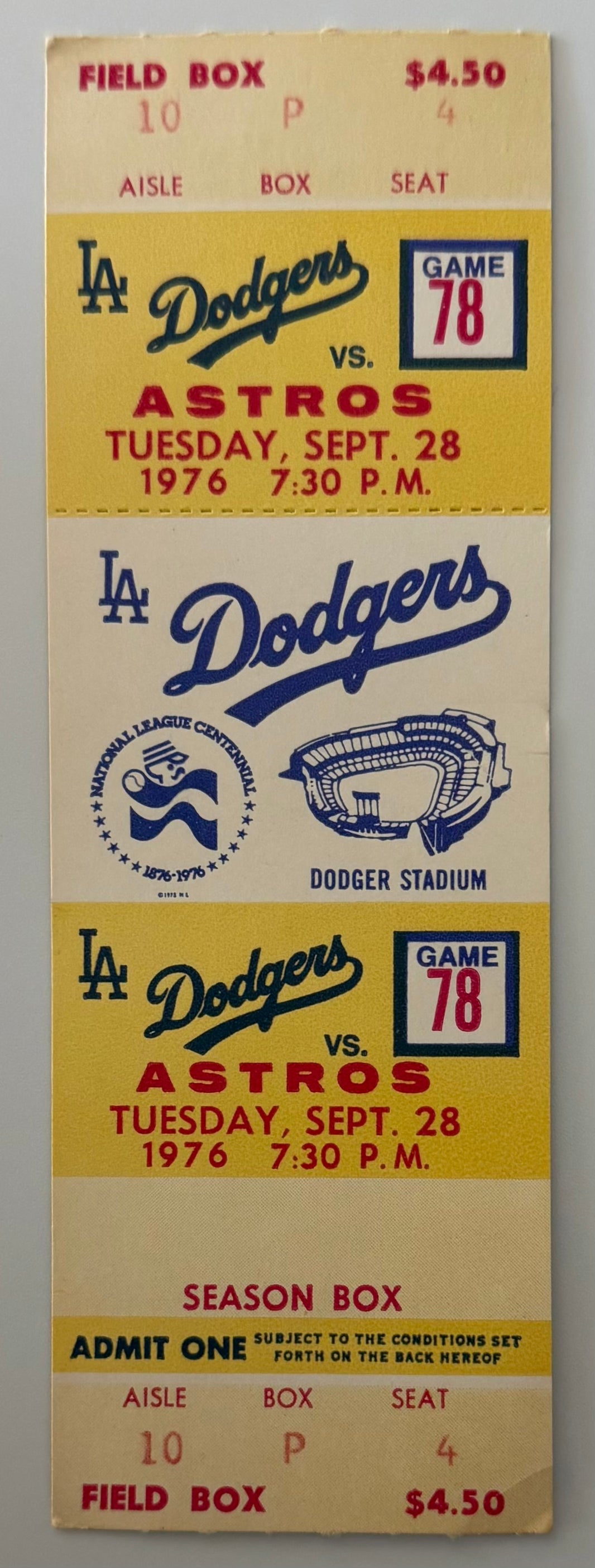 9/28/1976 Walter Alston Final Game Managing LA Dodgers