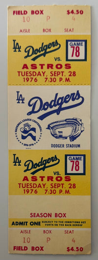 9/28/1976 Walter Alston Final Game Managing LA Dodgers