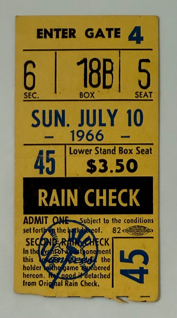1966 Yankees Lose to the Senators, July 10, 1966