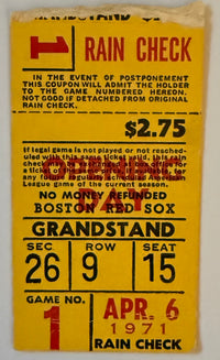 April 6, 1971, Boston Red Sox, Opening Day