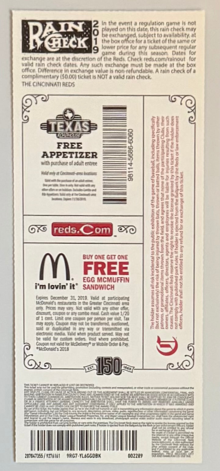 July 29, 2019, Reds Score 10 Runs in Second Inning