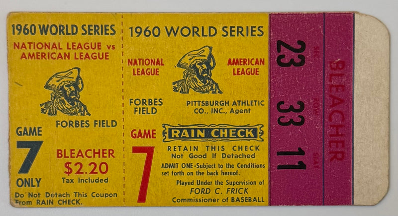 1960 World Series, Game 7, Bill Mazeroski Walk Off HR