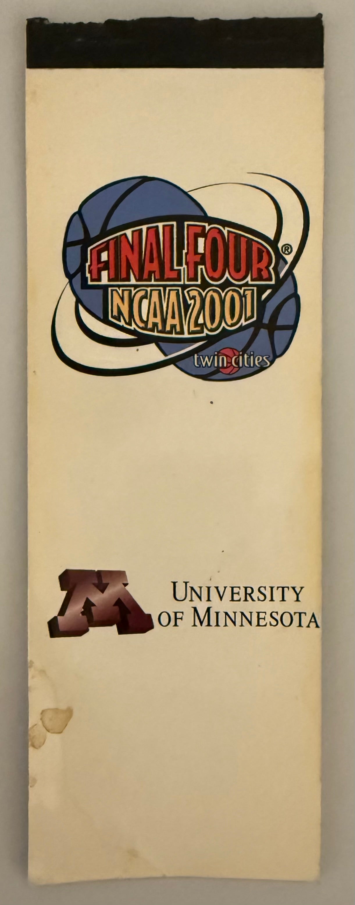 2001 Complete Book of Final Four Tickets Including Both Semifinals and Finals for 2001