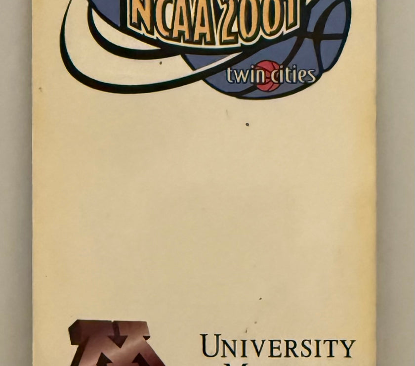 2001 Complete Book of Final Four Tickets Including Both Semifinals and Finals for 2001