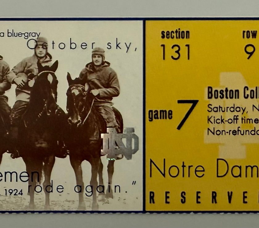 1999 Boston College versus Notre Dame, Notre Dame Stadium, November 20, 1999
