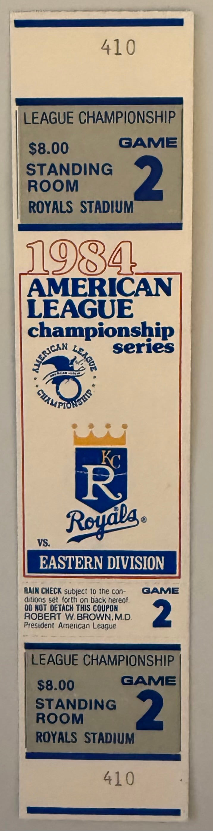1984 ALCS Game Two, Detroit versus KC Royals
