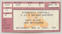 November 3, 2001, Ohio State University at Minnesota, Crease