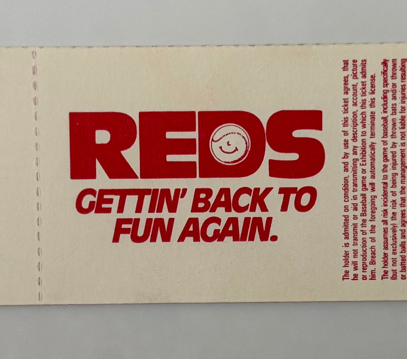 1985 Full Ticket Pete Rose Achieves Milestone Hit 4192  to Break Ty Cobb‘s Record September 11, 1985