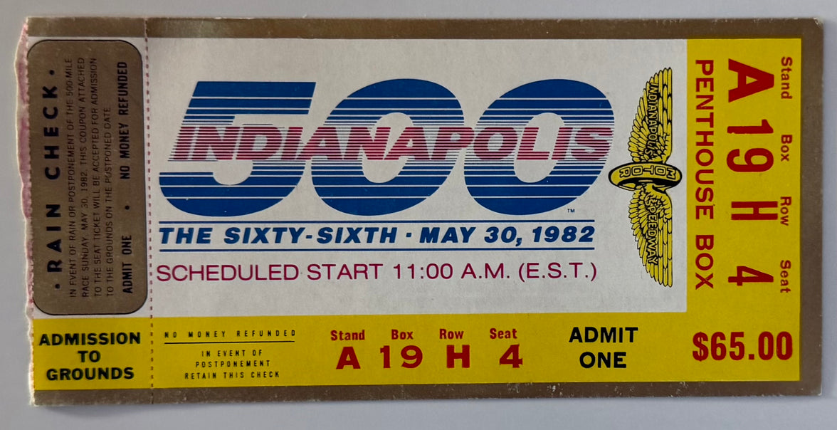 May 30, 1982, 66th Indianapolis 500