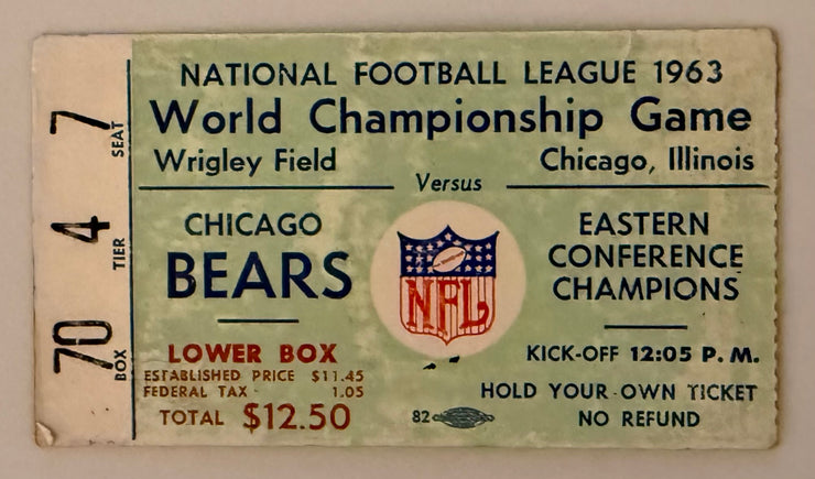 1963 National Football League Championship, Bears versus Giants