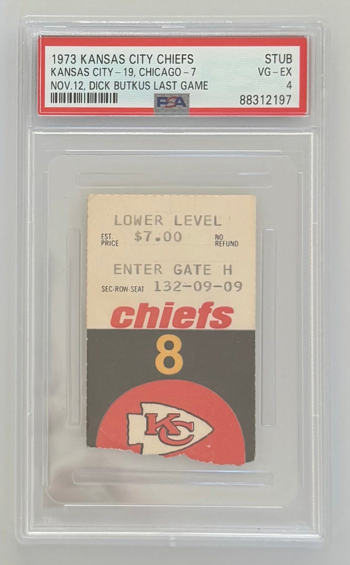 11/12/1973 Dick Butkus Final Game Chicago Bears