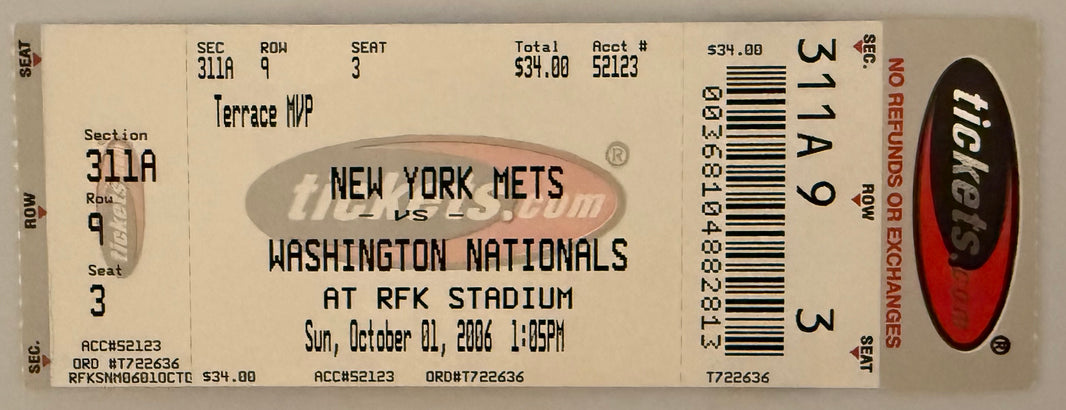 10/1/2006, Frank Robinson Last MLB Game Managed