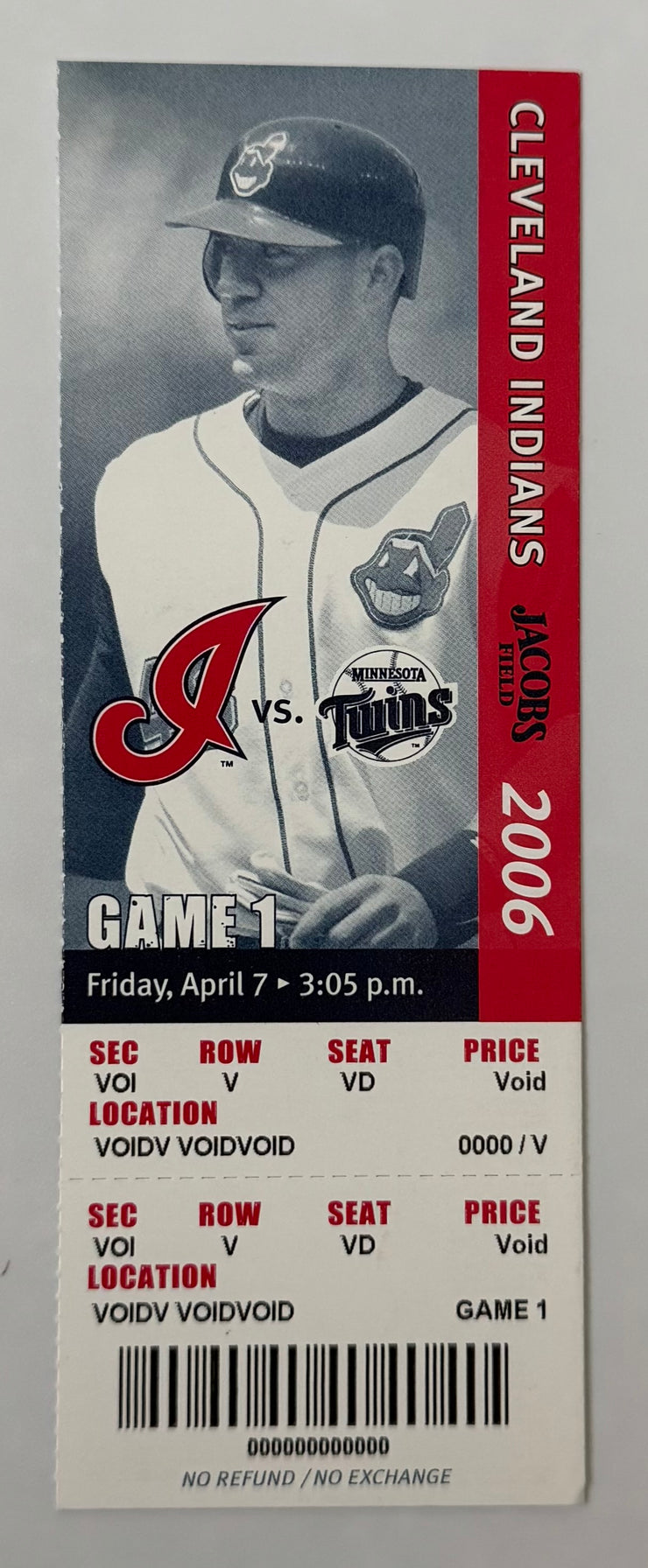 2006 Cleveland Indians VS Minnesota Twins  at Jacobs field Home Opening Day, 4/7/2006