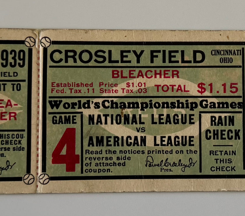 1939 World Series, Game 4 at Crosley Field, Yankees Sweep Reds in 4 Games - Clincher!